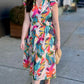 Abstract Mix Midi Dress