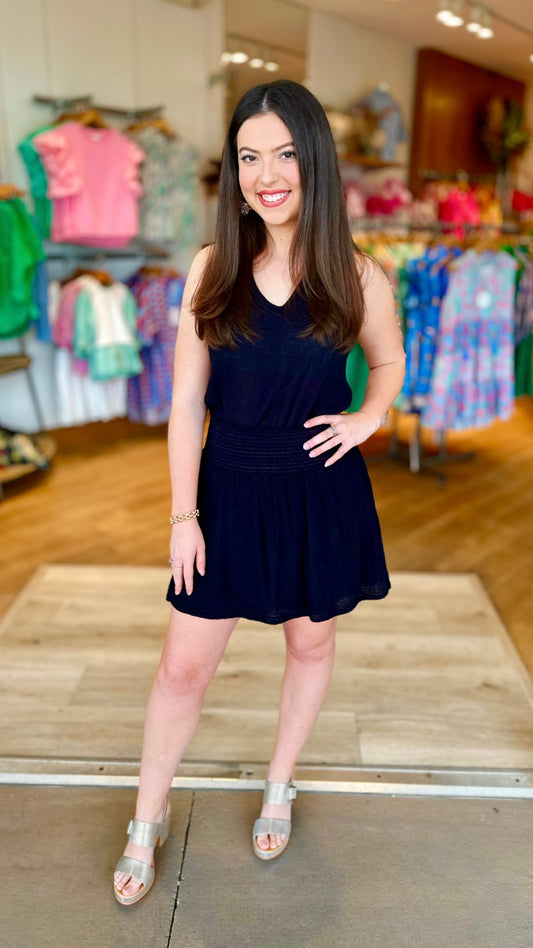 Michael Stars Havana Smocked Mini Skirt - Black