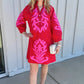 Clarissa Dress - Red & Pink