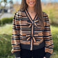 Mocha Stripe Bow Sweater