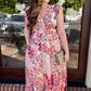 Daphne Floral Dress - Fuchsia Mix