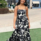 Jennifer Floral Maxi Dress - Black
