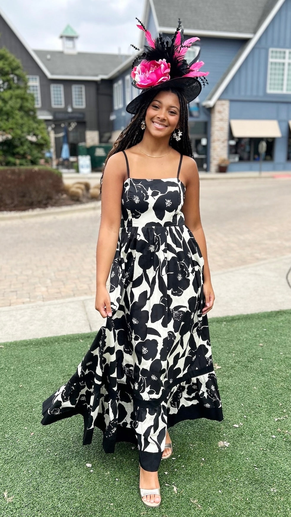 Jennifer Floral Maxi Dress - Black