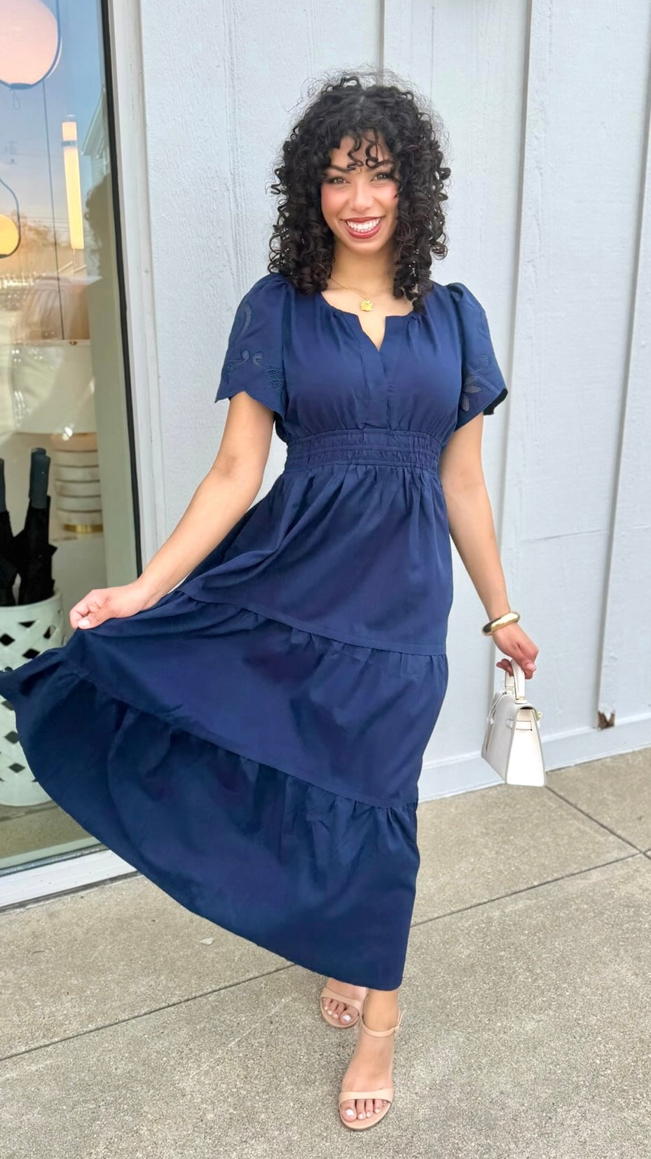 plus size navy blue dress Evening Dress main image 1