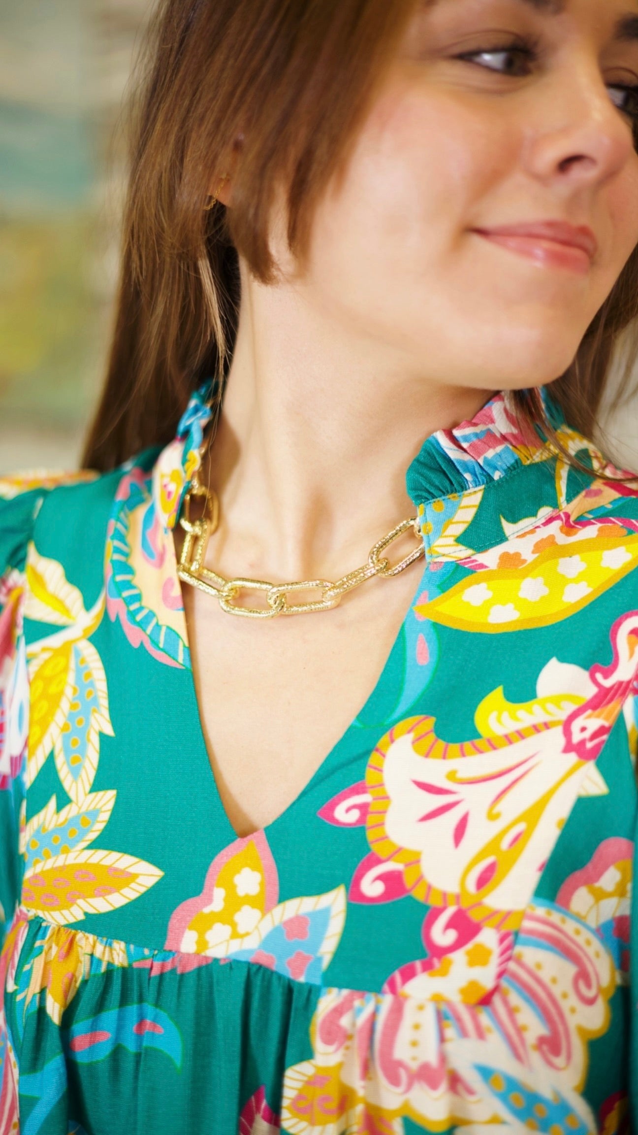 Selena Floral Dress - Emerald