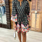 Frances Floral Dress - Black