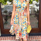Daphne Floral Dress - Mustard