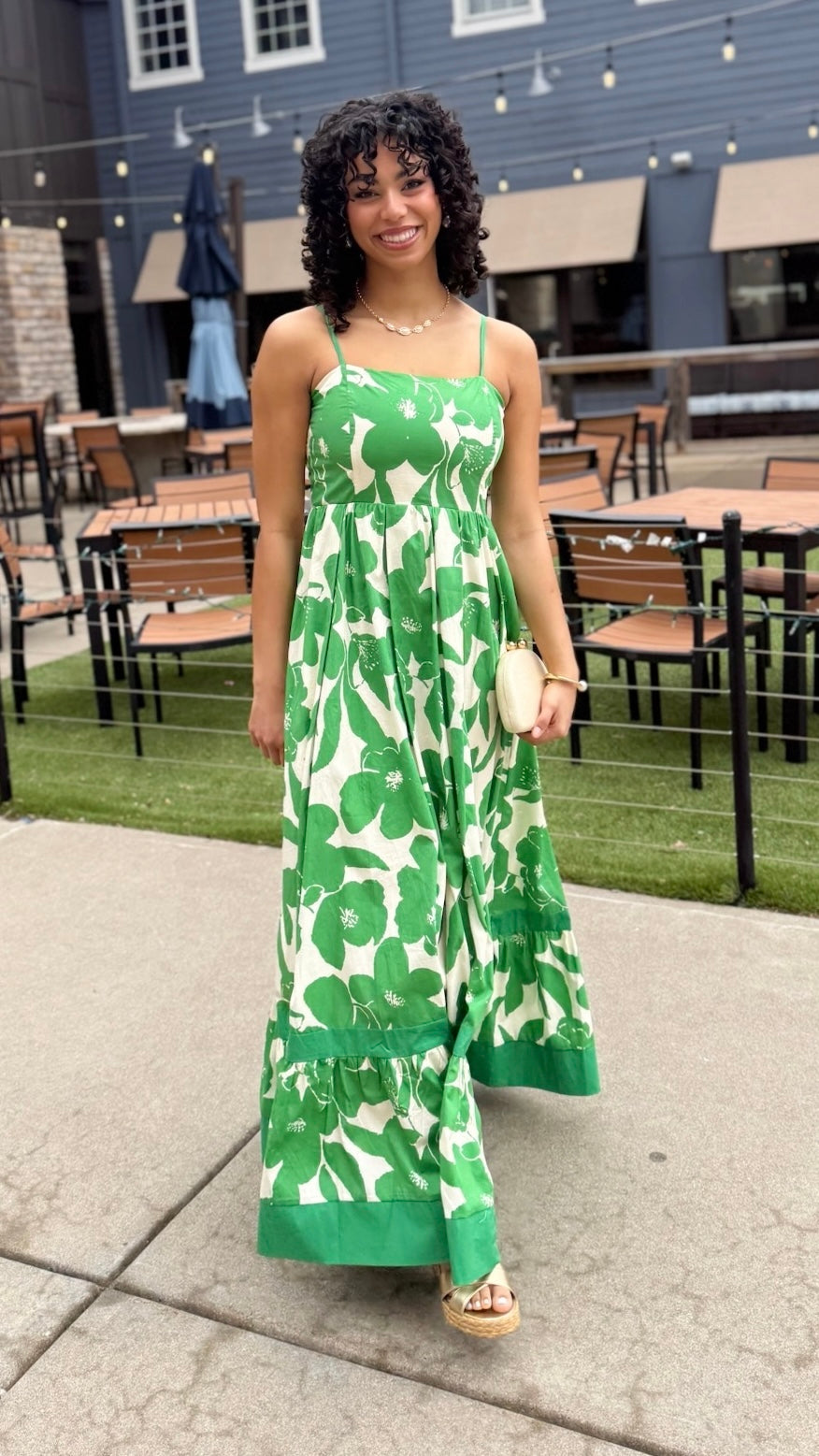 Jennifer Floral Maxi Dress - Green