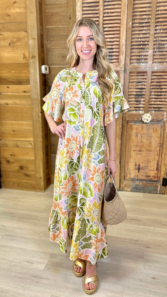 Ivy Jane Go With The Flow Dress - Olive