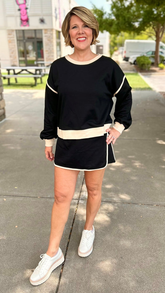 Sporty Chic Skort - Black