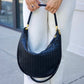 Black Woven Hobo Bag