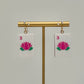 Flower Mahjong Tile Earrings