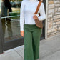 Lysse Erin Wide Leg Denim Pant - Smoked Green