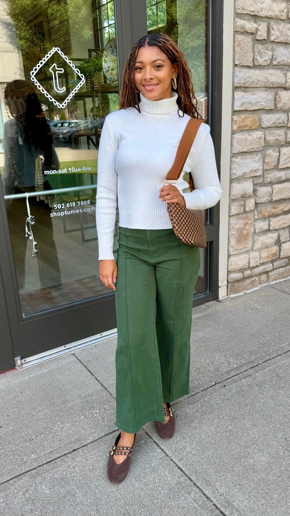 Lysse Erin Wide Leg Denim Pant - Smoked Green