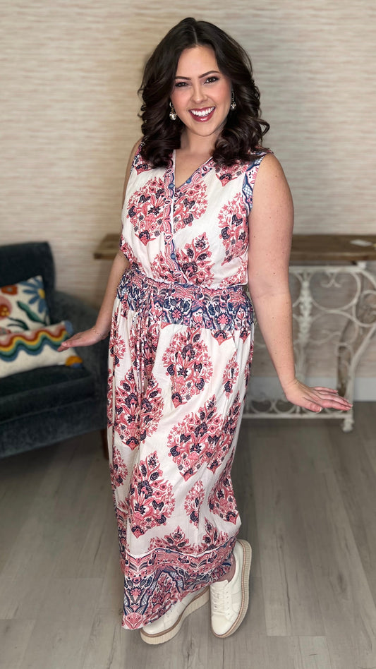 Just Bellina Cotton Florals Jumpsuit