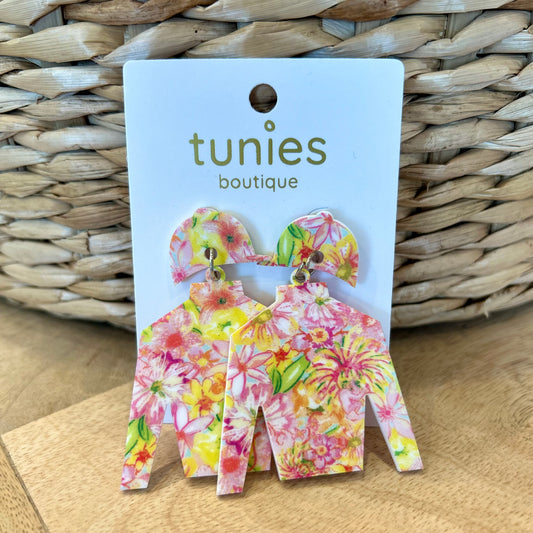 Spring Jockey Earring - Pink And Yellow