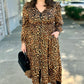 Leopard Print Midi Dress