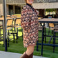 Black & Tan Print Dress