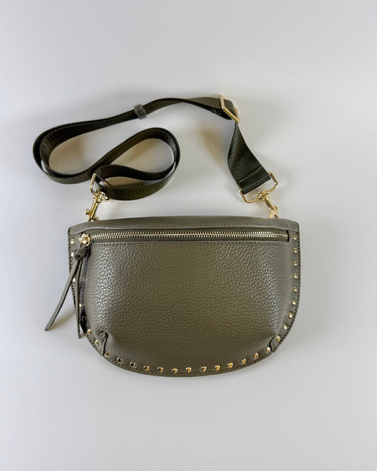 Fanny Pack With Studs - Olive