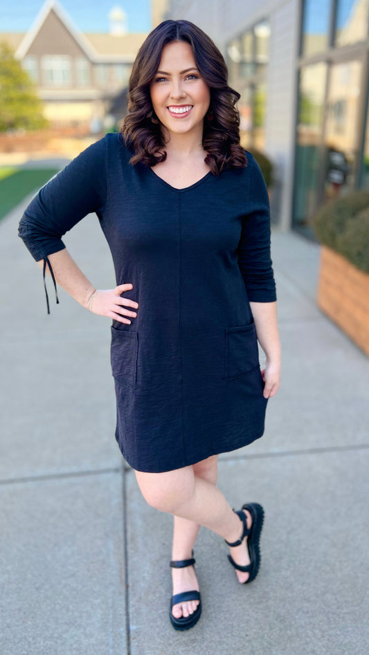 Habitat Escape 3/4 Sleeve Dress - Black