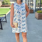 Jessie Floral Dress - Oat & Blue