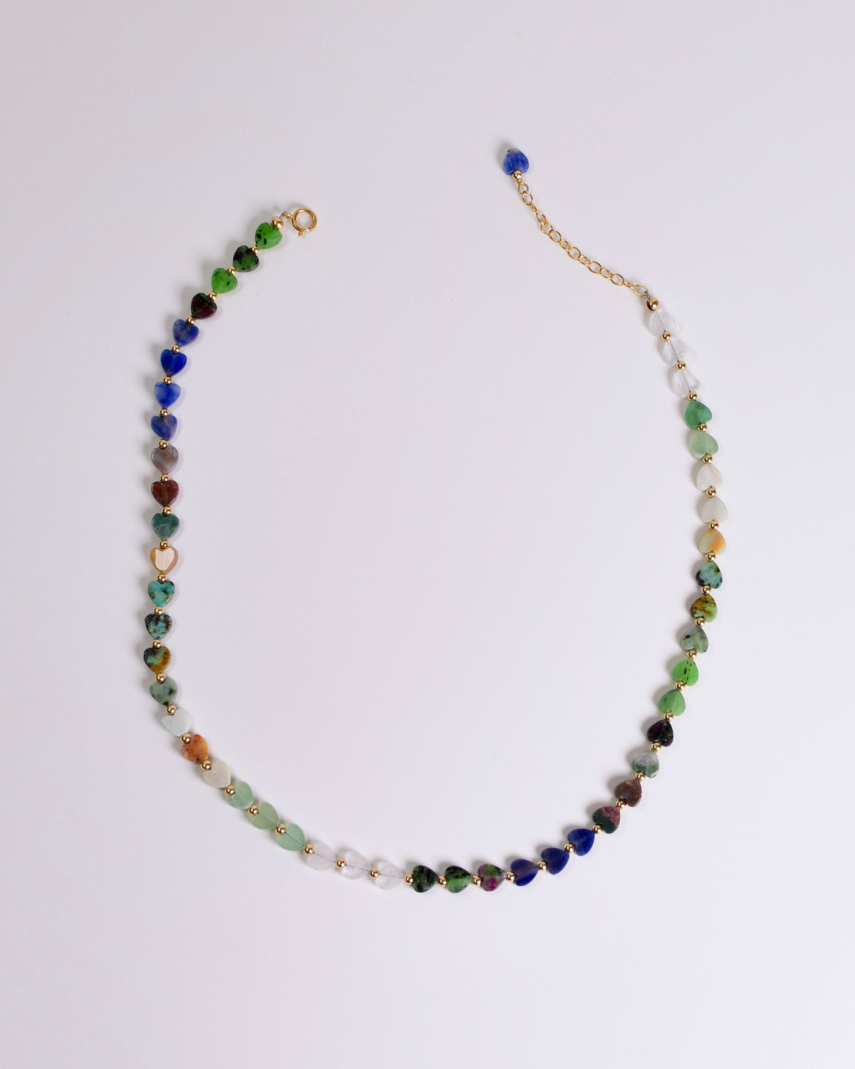 Jenny Baker Pippa Heart Necklace - Ombre Green
