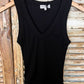 Michael Stars Ruched Tank- Black