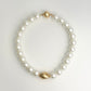 Gold Nugget Pearl Necklace
