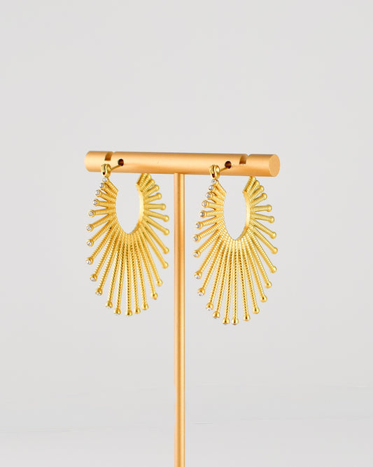Fan Crystal Earrings