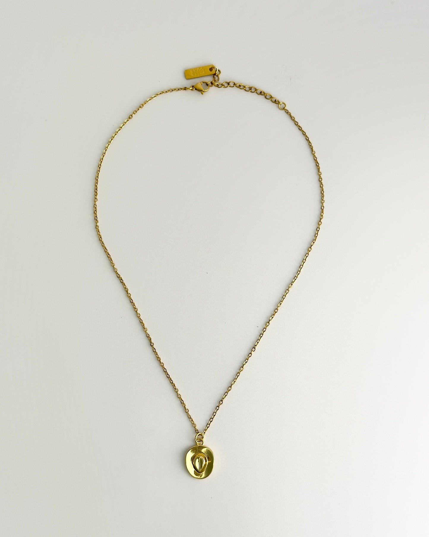 18K Gold Plate Hat Necklace