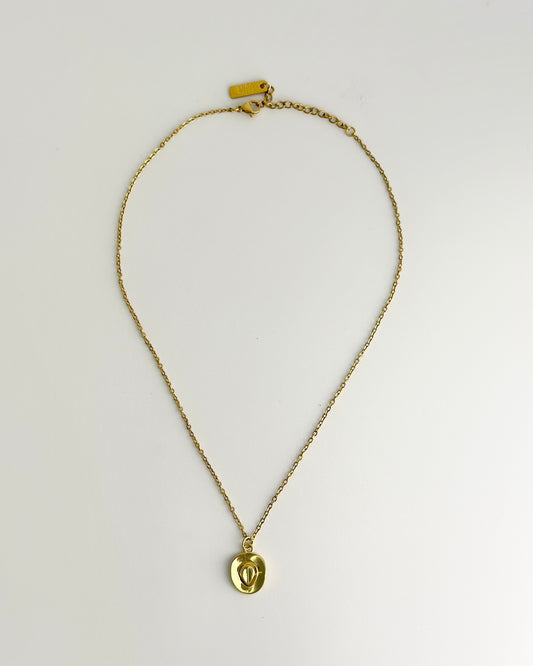18K Gold Plate Hat Necklace