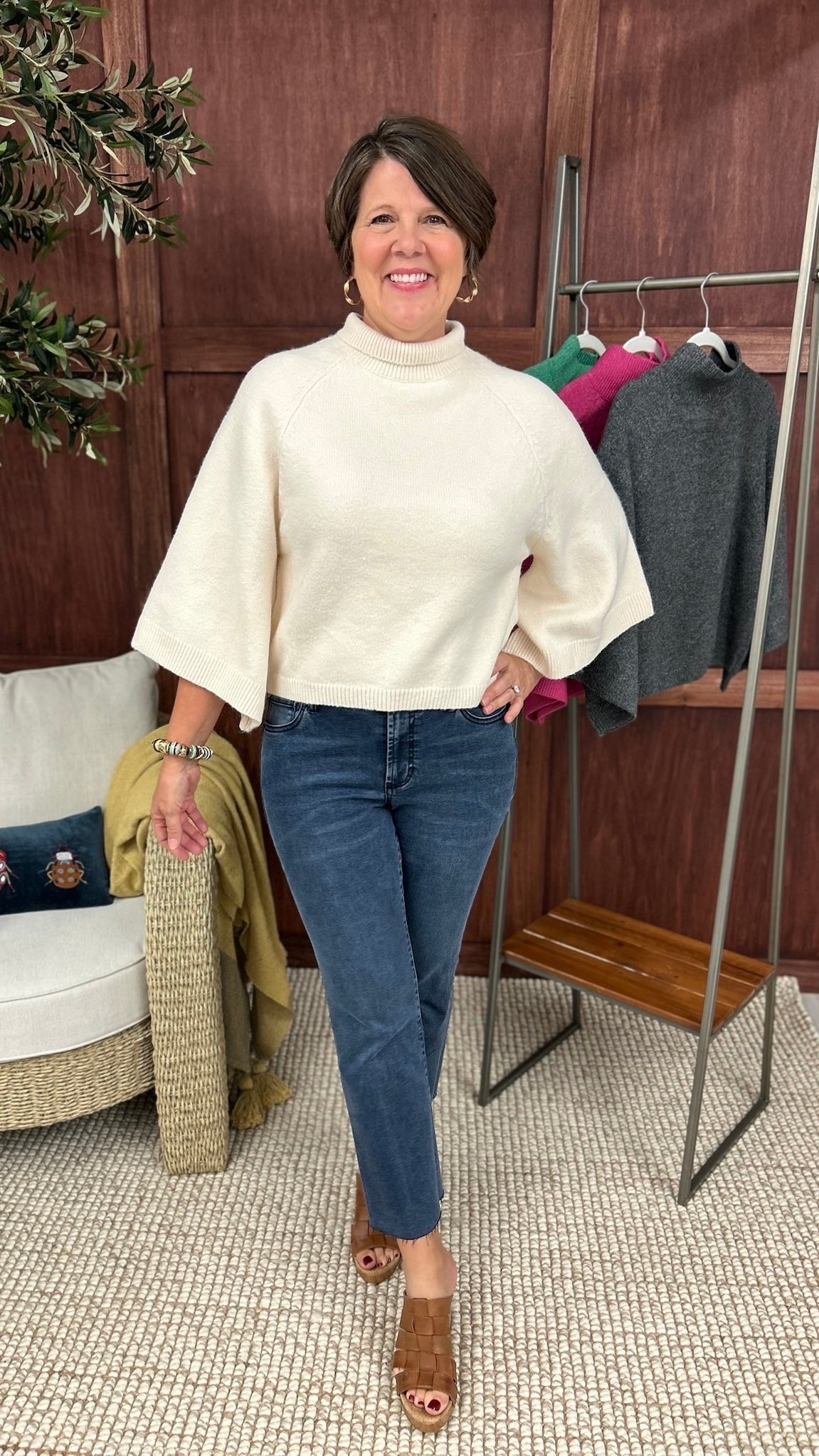 Evangeline Turtleneck Sweater - Ivory