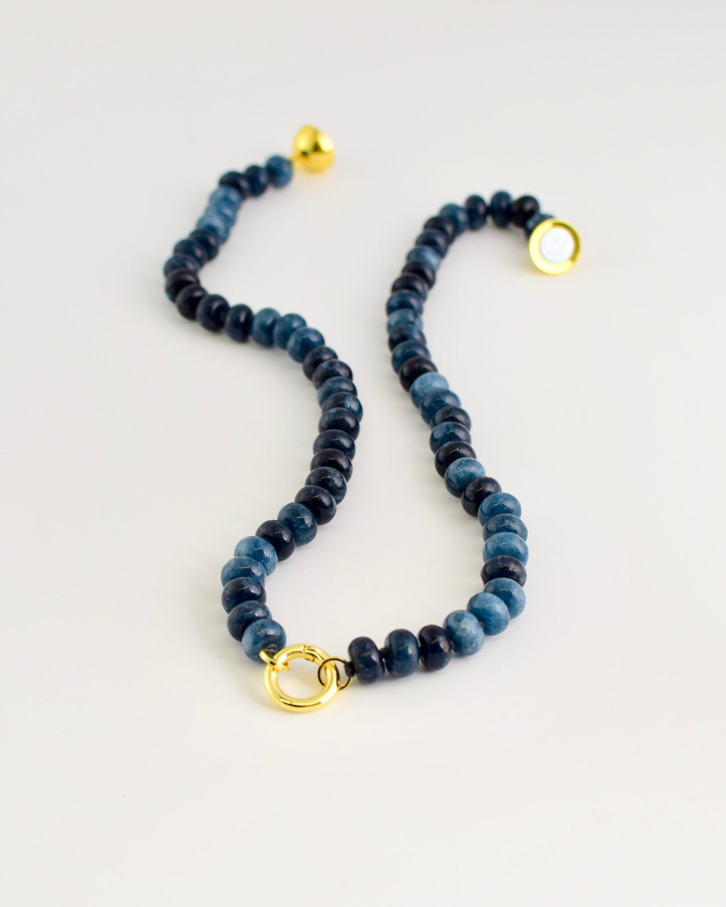 Blue Stone Bead Necklace