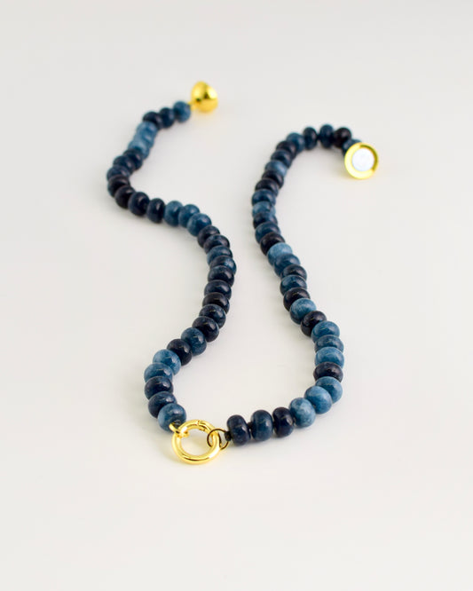 Blue Stone Bead Necklace