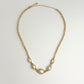 Gold Chain Oval Pearls