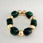 Gold & Emerald Stretch Bracelet