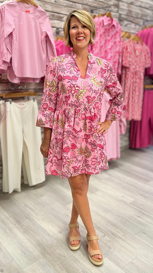 Jude Connally Fleur De Leaf Faith Dress - Pink Gold