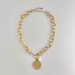 Pearl Charm & Cross Pendant Necklace