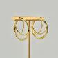 Gold 3  Layered Hoop Earring