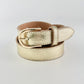 Gold Skinny Leather Belt