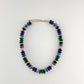 Multi Shape Bead Necklace  - Blue
