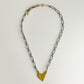 Two Tone Handmade Gold Heart Necklace