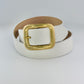 White Leather Belt