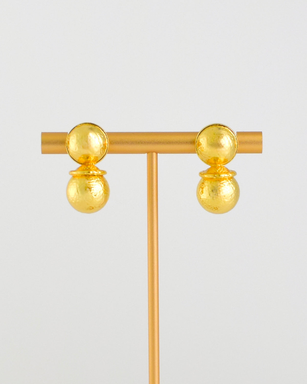 Gold Ball Post Earrings