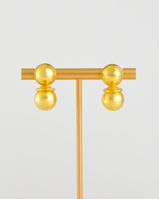 Gold Ball Post Earrings