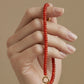 Crystal Bead Necklace - Burgundy