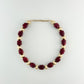 Gold & Burgundy Bead Necklace