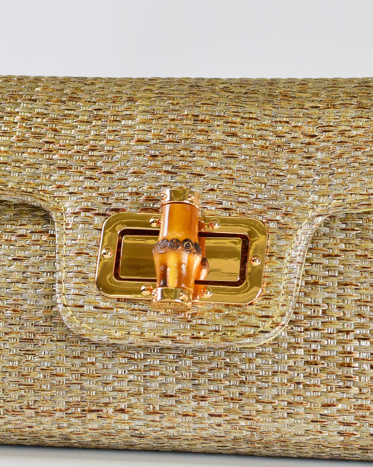 Bamboo Clutch - Gold