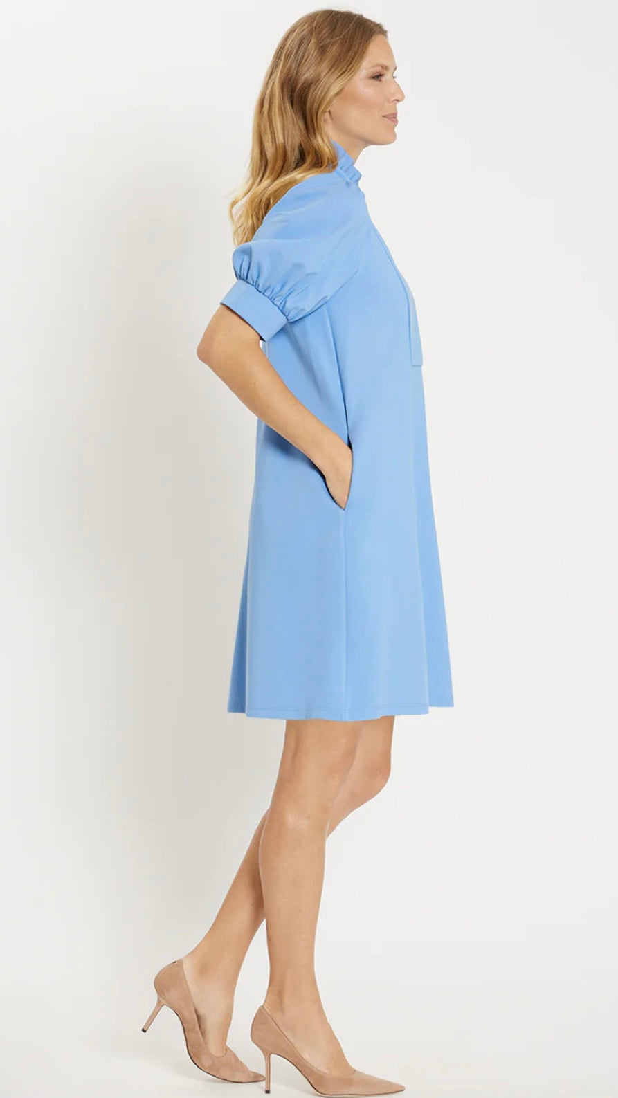 Jude Connally Stasha Ponte Dress - Bluebell