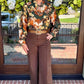 Kylie Multi Floral Print Blouse - Green